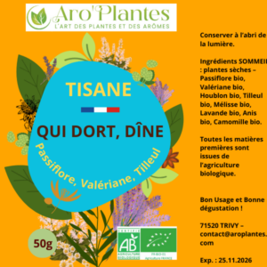 Tisane Qui Dors, Dîne BIO - 50g