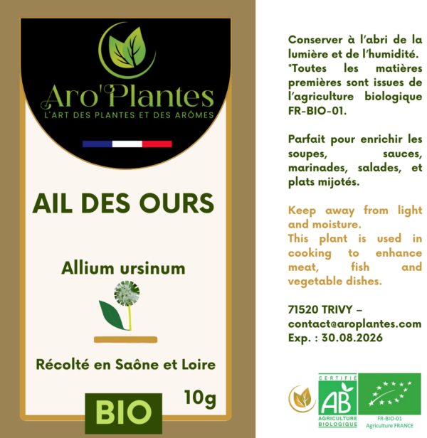 Ail des Ours séché BIO - 10g