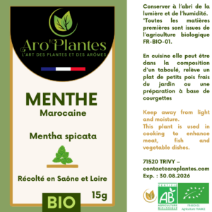 Menthe séché BIO - 15g