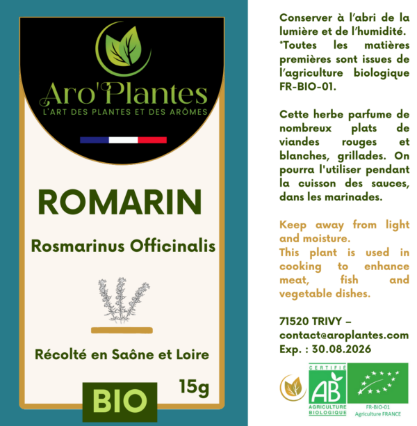 Romarin séché BIO - 15g