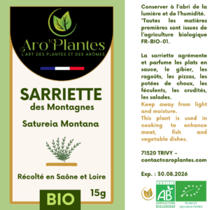 Sarriette séché BIO - 15g
