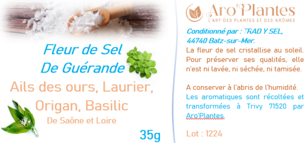 Sel de Guérande à l'Ail des Ours - 35g – Image 2