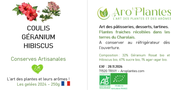 Coulis de Géranium-Hibiscus BIO - 250g – Image 2